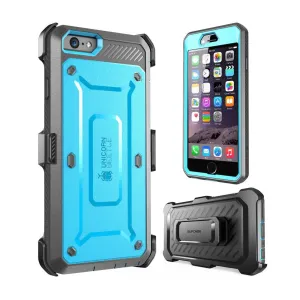 iPhone 6 Plus / 6S Plus Unicorn Beetle Pro Full Body Rugged Holster Case with Screen Protector-Blue Polished Edge Subtle Touch