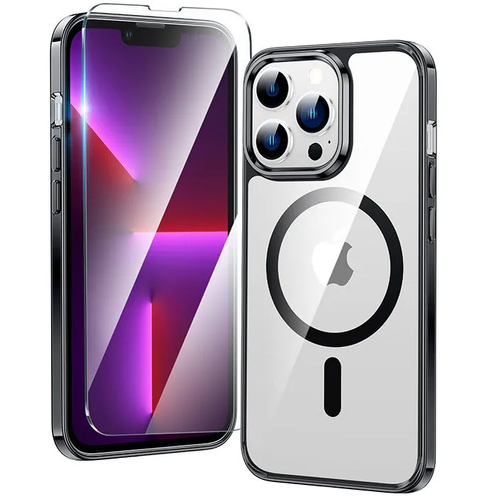 Light Structure iPhone 13 Pro Max Clear Case: Magnetic Charging Anti Yellowing Shockproof Magsafe