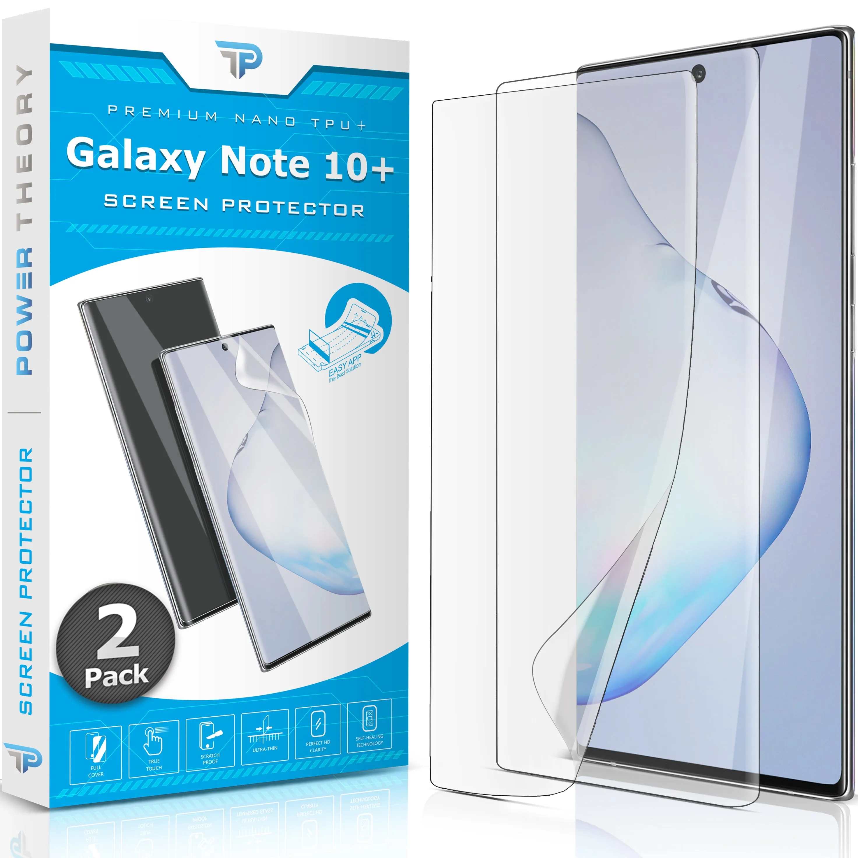 Samsung Galaxy Note 10 Plus Anti-Scratch Screen Protector Film [2-Pack] screen shield accessory