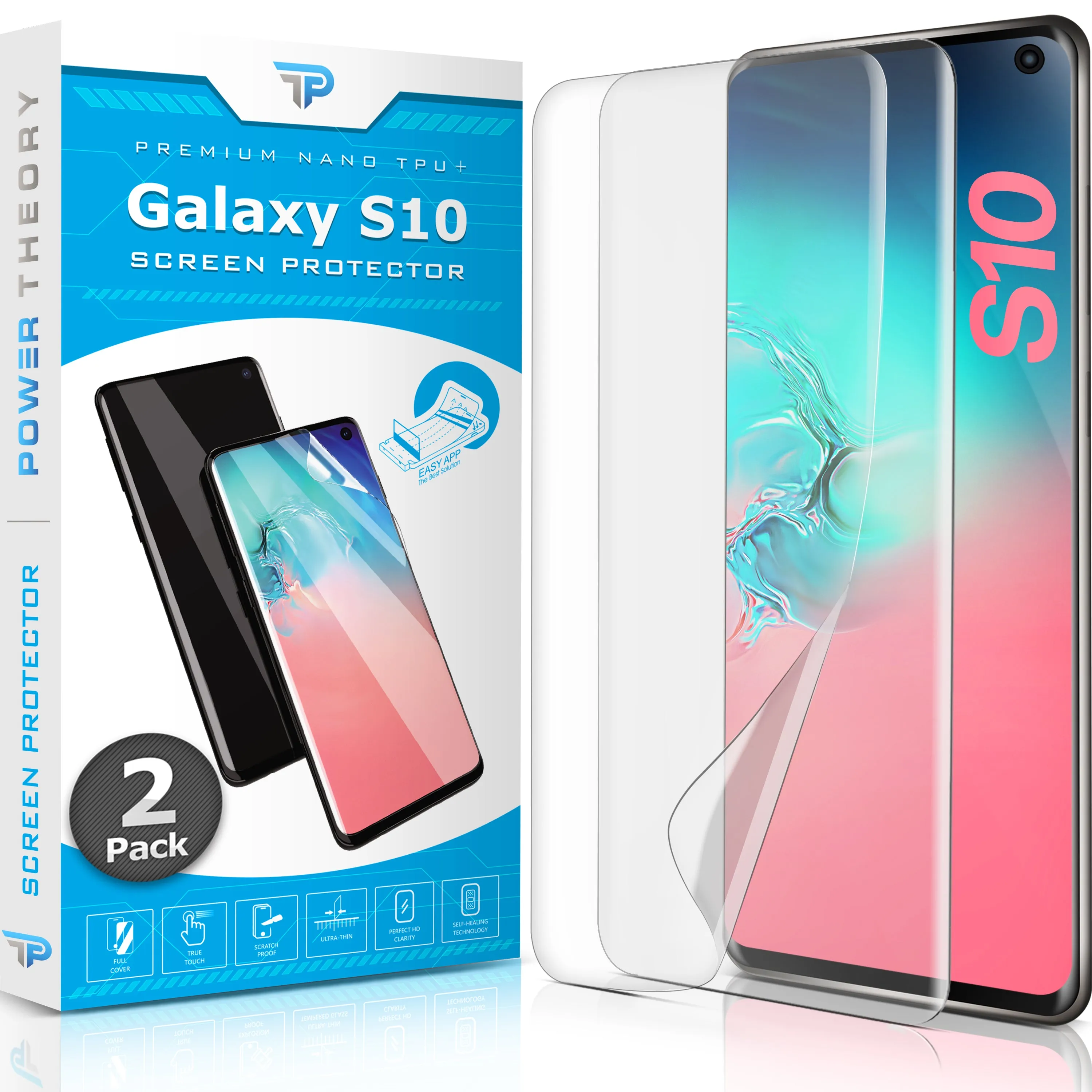 Samsung Galaxy S10 TPU Anti-Scratch Screen Protector Film [2-Pack] Scratch Shield Elite