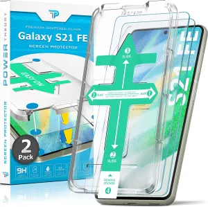 Screen Defense Ultra Oppo Protector Samsung Galaxy S21 FE 5G Tempered Glass Screen Protector [2-Pack]