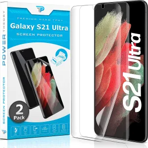 Samsung Galaxy S21 Ultra Anti-Scratch Screen Protector Film [2-Pack] Shock Absorbing