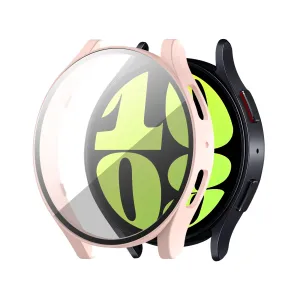 Smart Fit Samsung Galaxy Watch 6 40mm PC Hard Case with Glass (Pink)
