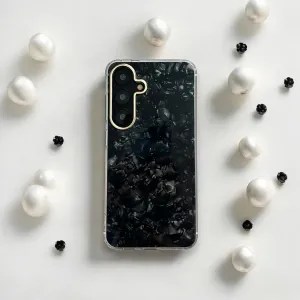 Durable Edge Layer Samsung Pearl Phone Case - Black