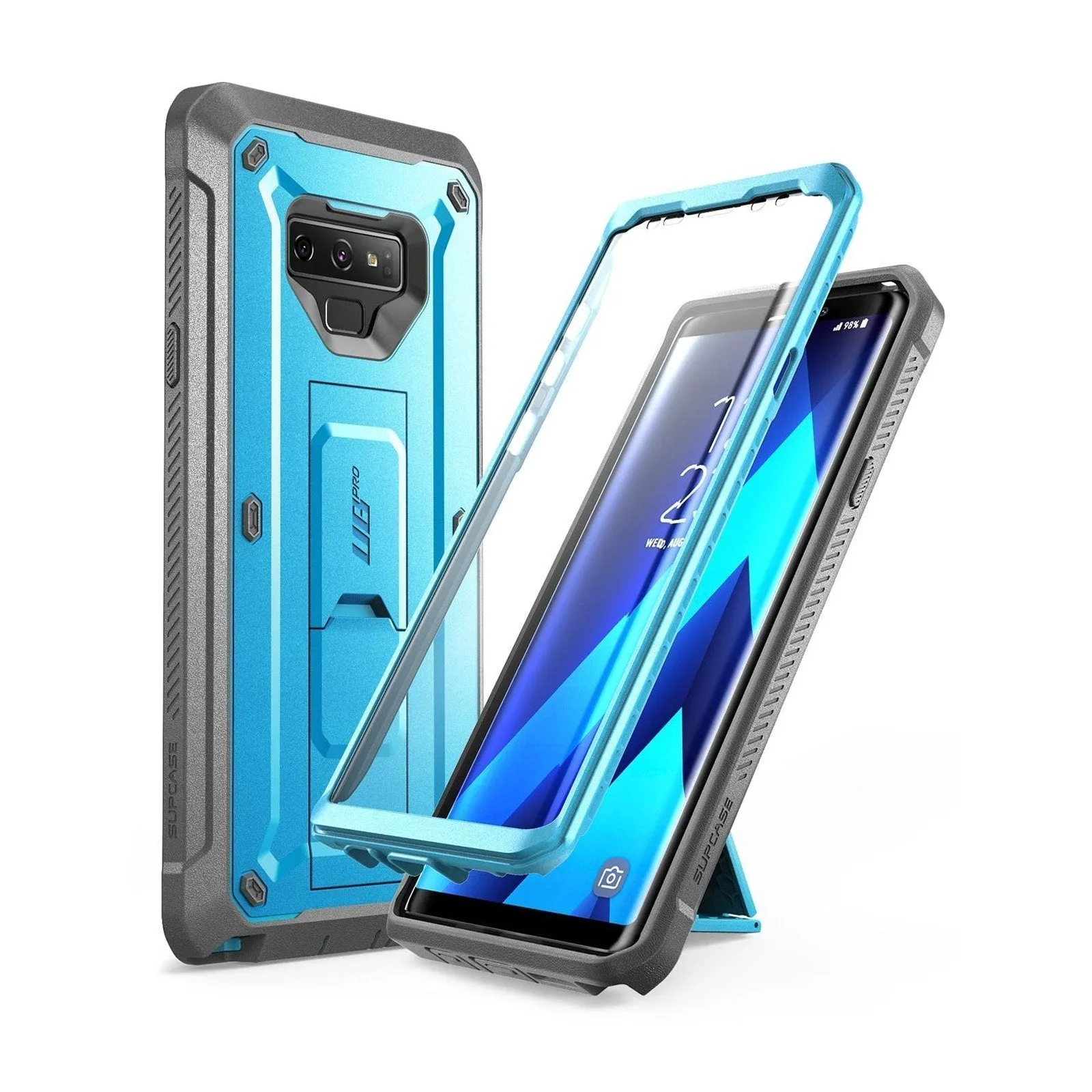 Vivid Detail Galaxy Note9 Unicorn Beetle Pro Rugged Holster Case-Blue
