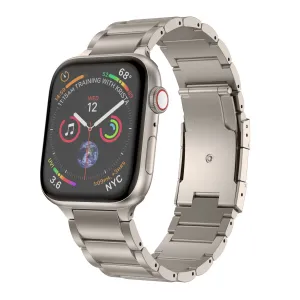 Minimal Elegant Look Soft Daily Comfort Apple Watch Titanium Strap (Titanium)