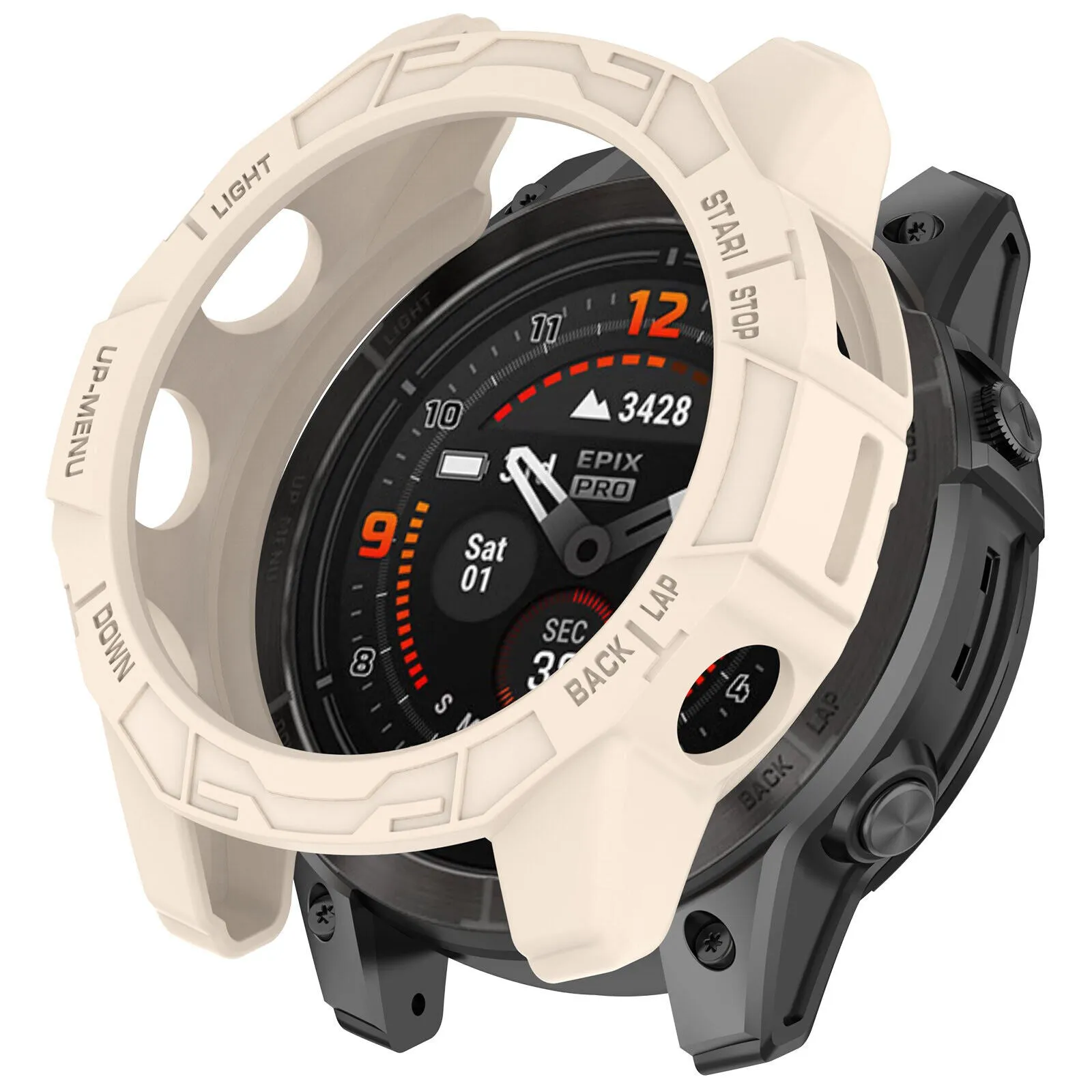 Garmin Epix Pro 42mm Rugged TPU Cover (Starlight) Athlete Ready