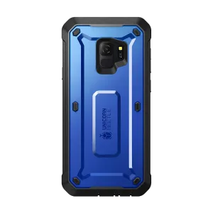 Fashion Touch Galaxy S9 Unicorn Beetle Pro Full Body Rugged Holster Case-Dark Blue