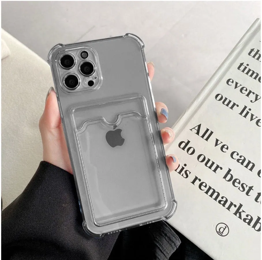 Shockproof Phone Case for iPhone With Card Holder Smooth Feel Soft Protection