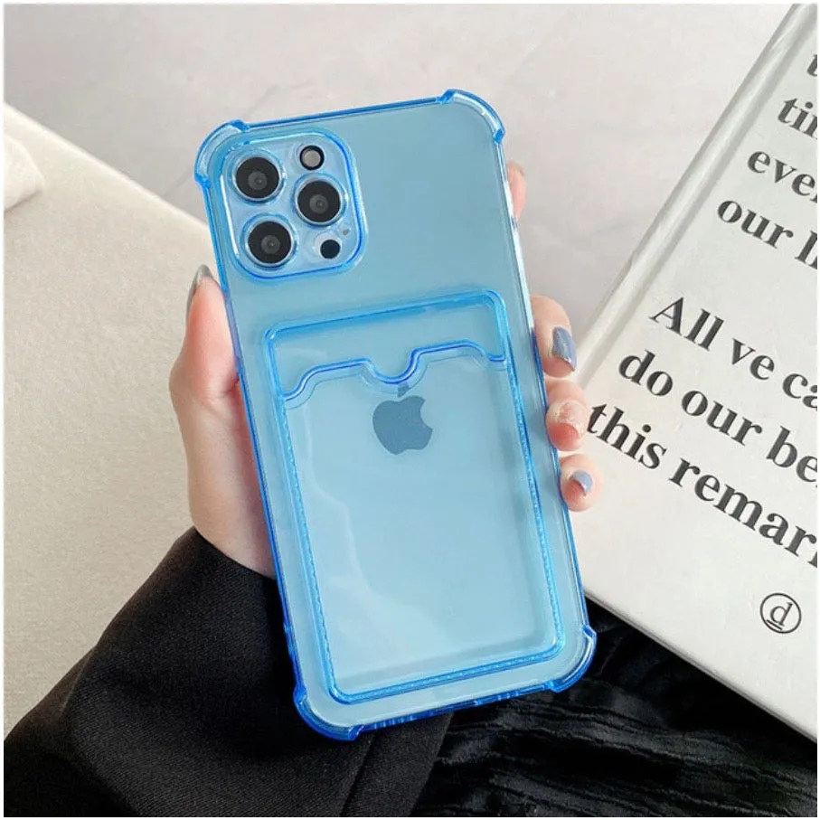 Shockproof Phone Case for iPhone With Card Holder elegant design Fashion Texture