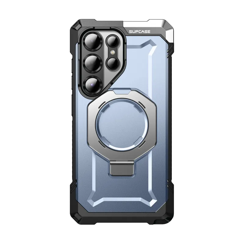 Galaxy S25 Ultra UB Grip MagSafe Phone Case-Metallic Blue Flexible Pattern Layer