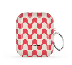 Hippy Red AirPods Case Minimal Compact Organizer