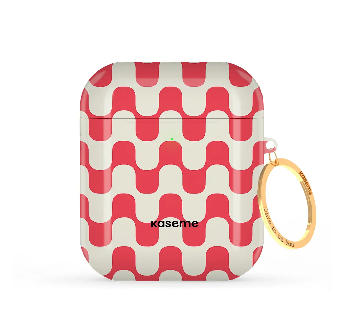 Hippy Red AirPods Case Durable Smooth Finish