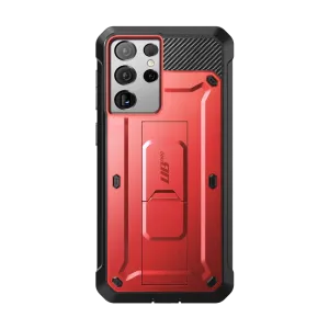 Refined Look Galaxy S21 Ultra Unicorn Beetle Pro Rugged Case-Metallic Red