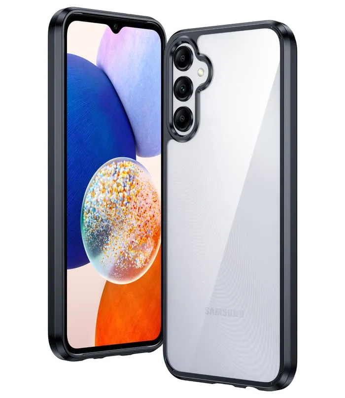 FNTCASE for Samsung Galaxy A14 6.6 inch Clear Case: Wireless Charging Anti Yellowing Shockproof Phone Case Soft Texture