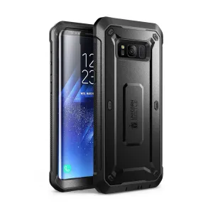 Galaxy S8 Active Unicorn Beetle Pro case with Screen Protector-Black Clear Back