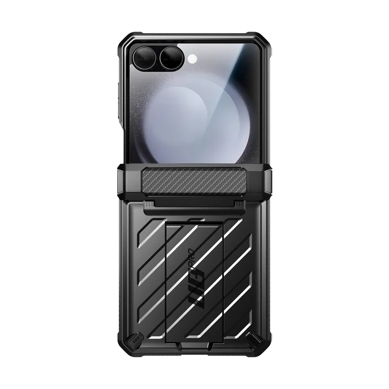 Galaxy Z Flip7 Unicorn Beetle PRO Rugged Case with Belt Clip-Black Subtle Touch