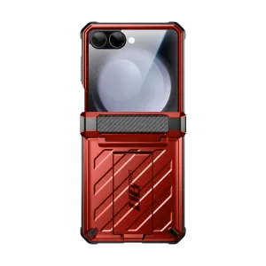 Galaxy Z Flip7 Unicorn Beetle PRO Rugged Case with Belt Clip-Metallic Red Colorful Finish