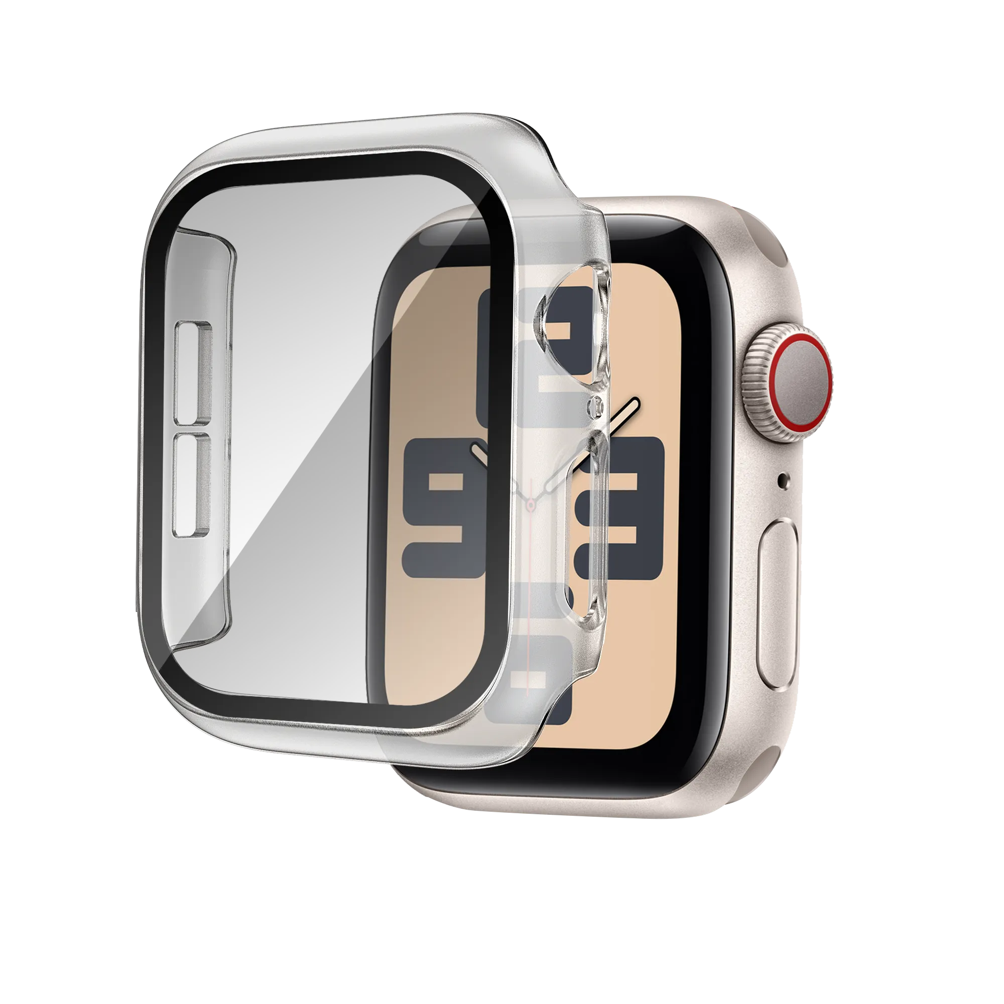 Bandz Apple Watch 10 - 42mm PC Case with Glass (Transparent) Ultra Armor Guard