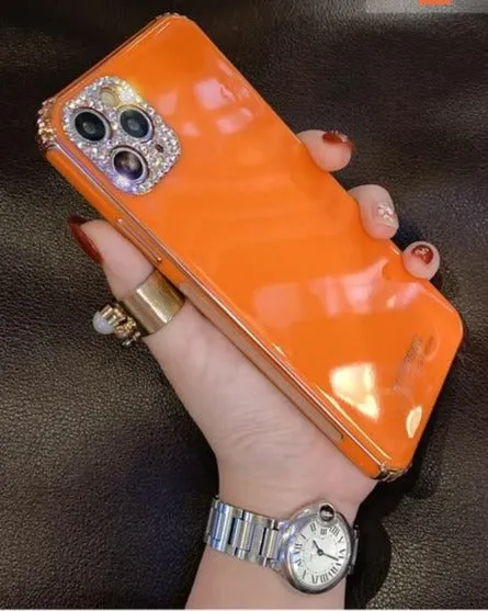 Flexible Material Comfort Accessory Sparkling Glitter Plated Phone Cases For iPhone