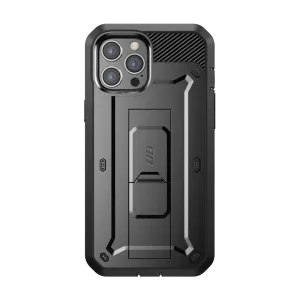 Carbon Fiber iPhone 12 Pro 6.1 inch Unicorn Beetle Pro Rugged Case-Black