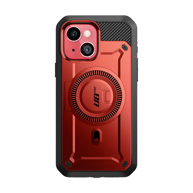Fashion Edge Long Lasting iPhone 15 6.1 inch Unicorn Beetle PRO MAG Rugged Case-Metallic Red