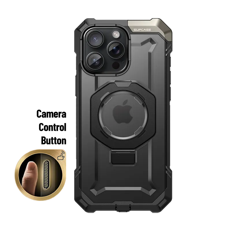 Elegant Comfort iPhone 16 Pro Max 6.9 inch UB Grip MagSafe Camera Control Button Phone Case-Black