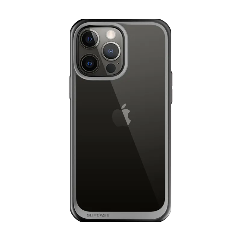 iPhone 13 Pro 6.1 inch Unicorn Beetle Style Slim Clear Case-Black Sleek Edge Design