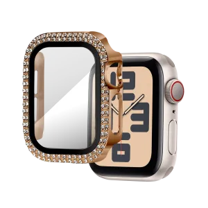 Hiking Armor Bandz Apple Watch 10 - 42mm Diamond Case with Glass (Rose Gold)
