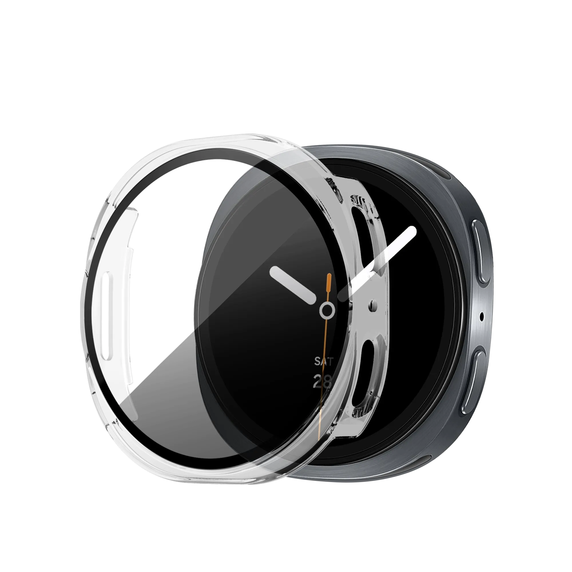 Drop Protection Bandz Samsung Galaxy Watch 8 - 44mm PC Cover with Glass (Transparent)