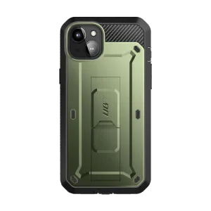 Comfort Texture Marble Pattern iPhone 15 6.1 inch Unicorn Beetle PRO Rugged Case-Dark Green