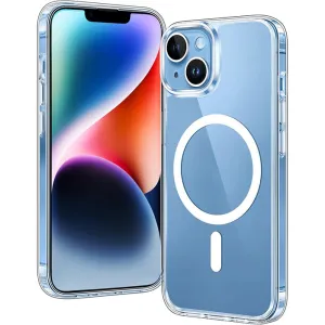 Protective Form Fit iPhone 14 iPhone 13 Clear Case: Magnetic Charging Anti Yellowing Shockproof MagSafe
