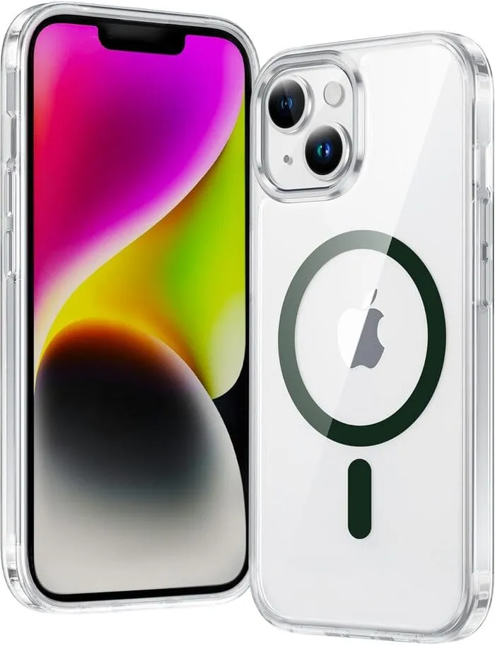 iPhone 14 iPhone 13 Clear Case: Magnetic Charging Anti Yellowing Shockproof MagSafe Soft Detail Unique Pattern