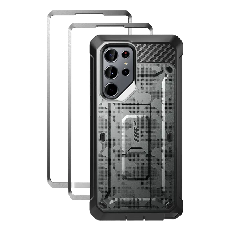 Galaxy S22 Ultra Unicorn Beetle PRO Screen Protector Case-Gray Camo Outdoor Travel Heat dissipation