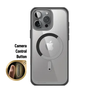 Compact Texture Layer iPhone 16 Pro 6.3 inch Unicorn Beetle MAG Slim Clear MagSafe Camera Control Button Case-Gray