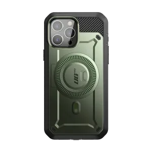 Luxury Edge Texture Slim Edge iPhone 13 Pro Max 6.7 inch Unicorn Beetle PRO MAG Rugged MagSafe Case-Dark Green