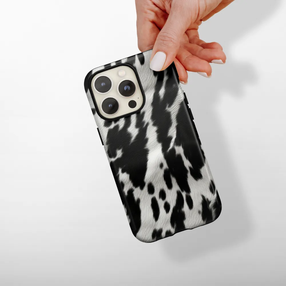 Tough Phone Case - Monochrome Moo Travel Friendly