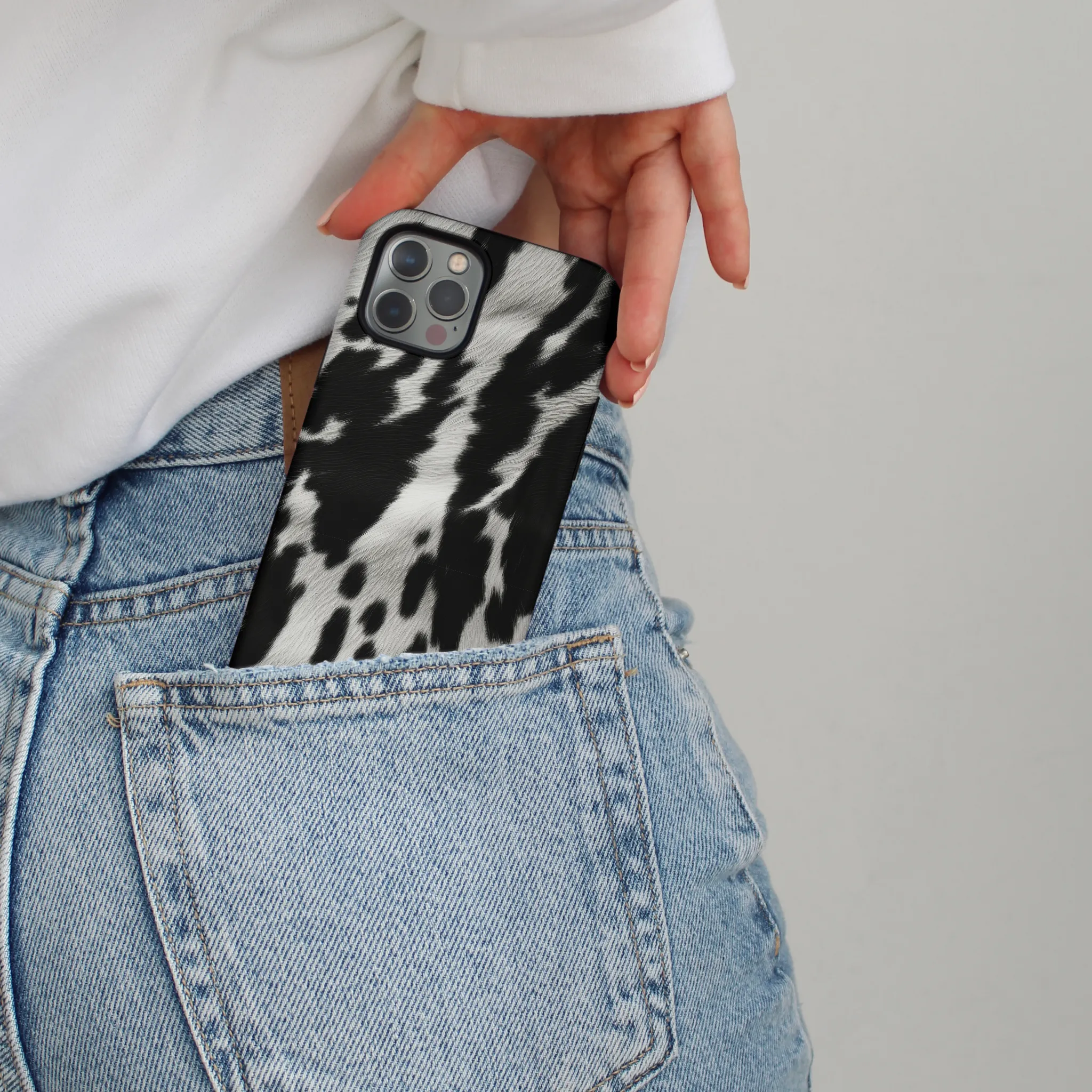 Fashion Forward Tough Phone Case - Monochrome Moo