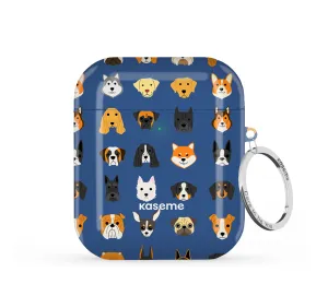 Trendy Design Protector eco friendly portable airpods case Pup Blue AirPods Case