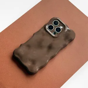 Scratch Proof Lightweight texture 3D Bubble Phone Case - Chocolate