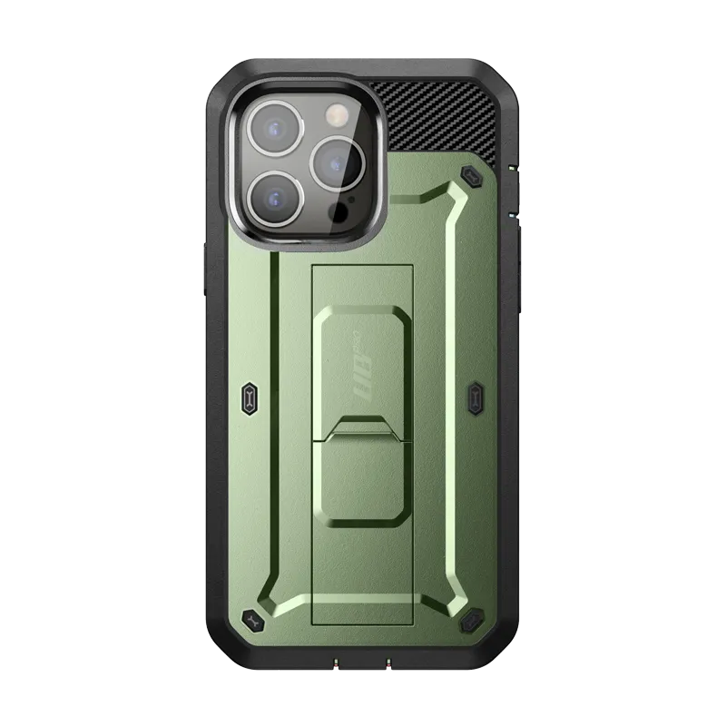 iPhone 13 Pro Max 6.7 inch Unicorn Beetle Pro Rugged Case-Dark Green Smooth Detail Durable Surface Design