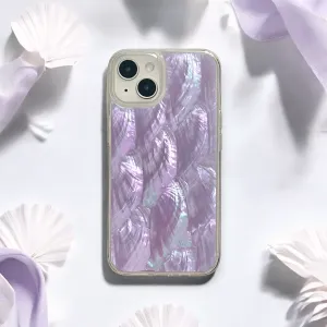 Flexible Layer Design Light Touch Real Natural Shell Phone Case - Lilac
