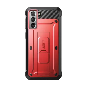 Ergonomic Shape Galaxy S21 Plus Unicorn Beetle Pro Rugged Case-Metallic Red