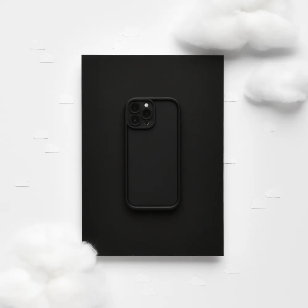Premium Edge Elegant Texture Cloud Soft NAKD Phone Case - Kohl Black
