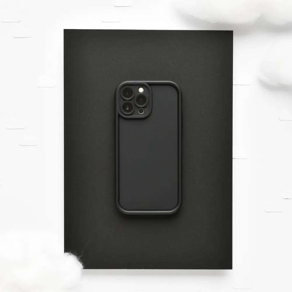 Cloud Soft NAKD Phone Case - Kohl Black Matte Layer Rugged Edge Texture