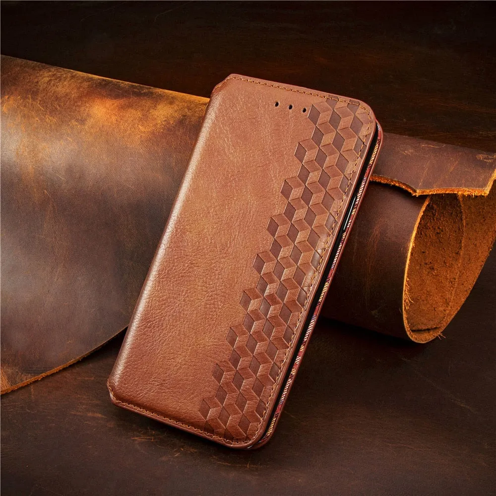 3D Effect Creative Design Luxury Leather Flip/Wallet Style Case For iPhone