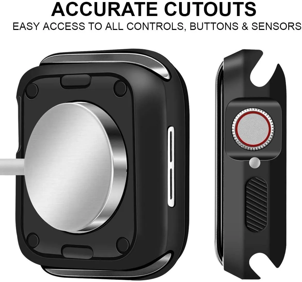 Apple Watch Case (Black) Sport Shielding Protective Sleeve Cover