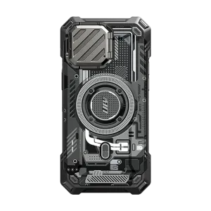 iPhone 15 Pro Max 6.7 inch Unicorn Beetle MAG XT MagSafe Case- Black Circuit Glossy surface