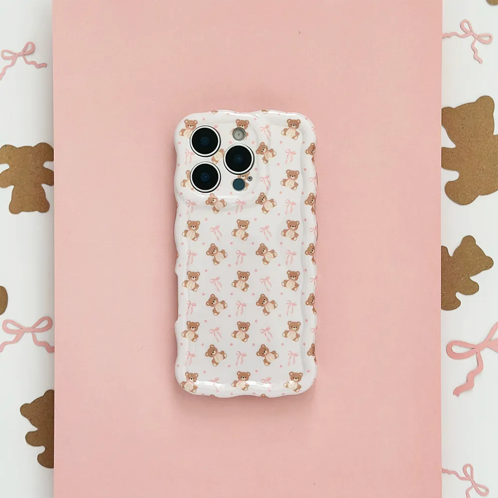 Wavy Phone Case - Thea Teddy Slim Fit Design Gloss Layer Finish