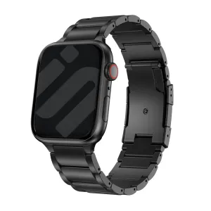 Modern Durable Fit Apple Watch Titanium Strap (Black)